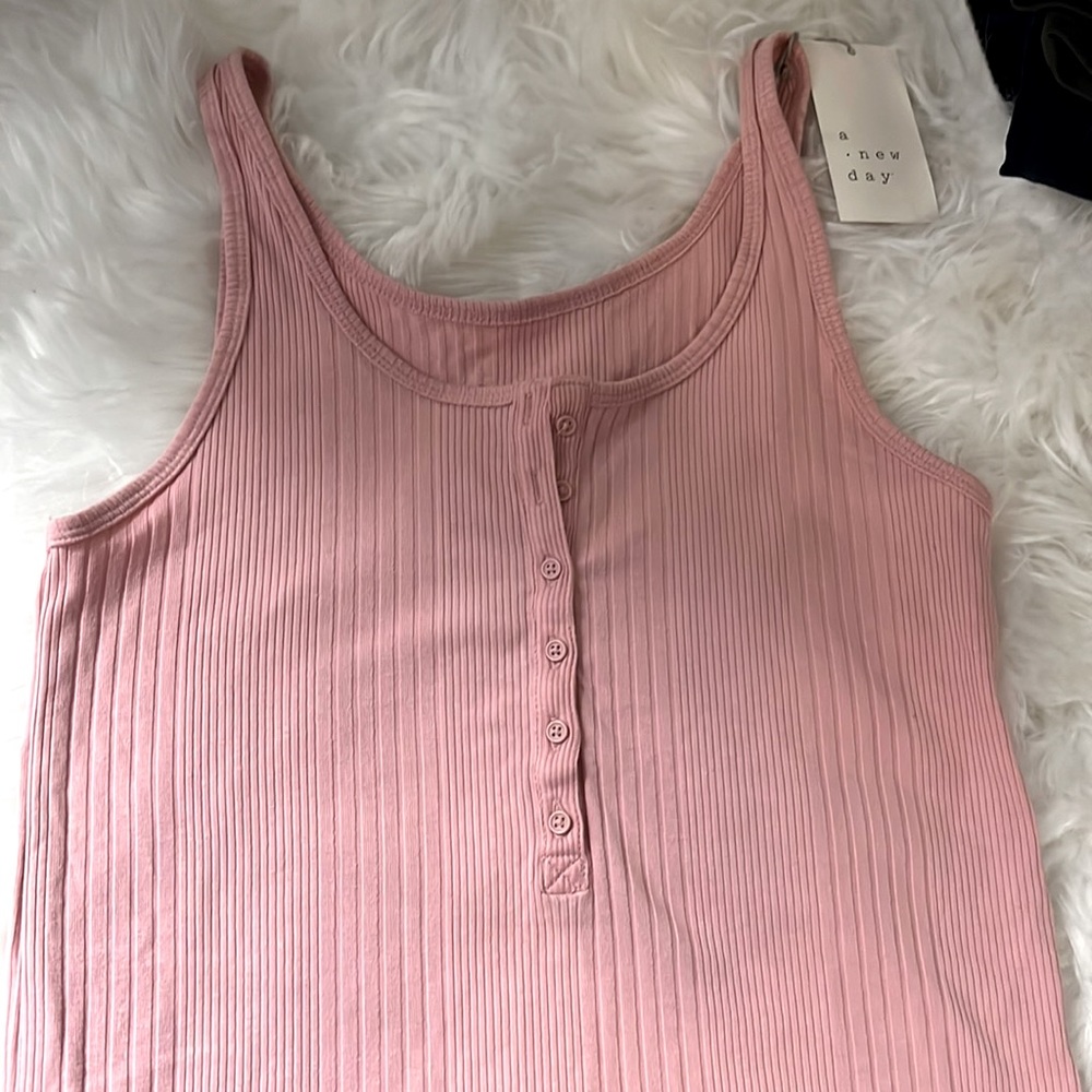A new day - pink tank